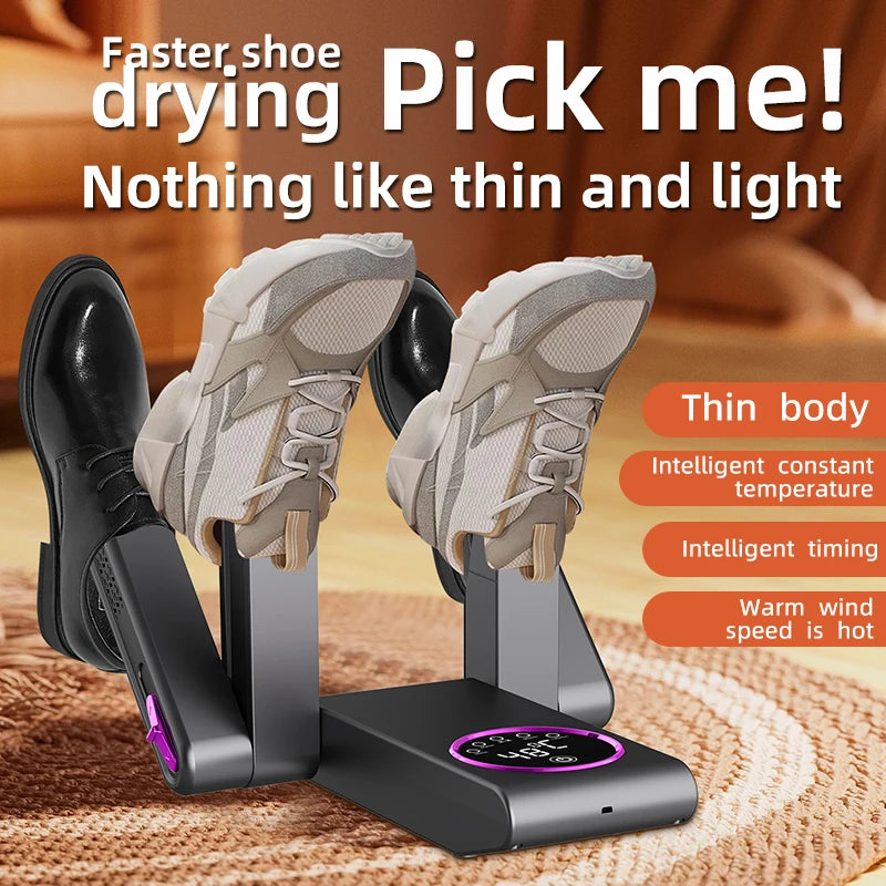 Electric Shoe Dryer Intelligent 220V Ultraviolet Deodorization & Sterilization Home Foldable Fast Heating Shoe Drying Machine Oasis Select