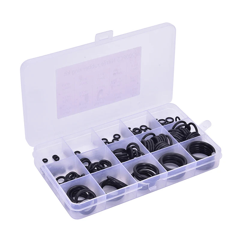 200Pcs/Set Rubber Round Gasket Sealing O Ring Set Elastic Oil Resist Washer Gaskets Seals For Faucet Professional Plumbing Repai Oasis Select