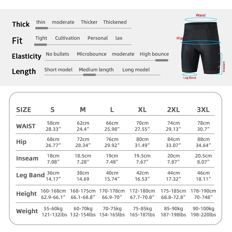 X-TIGER Mens Mountain Bike Shorts with Sponge Pad Chamois Pro Cycling Shorts Breathable Quick Dry Road Cycling Clothes Oasis Select
