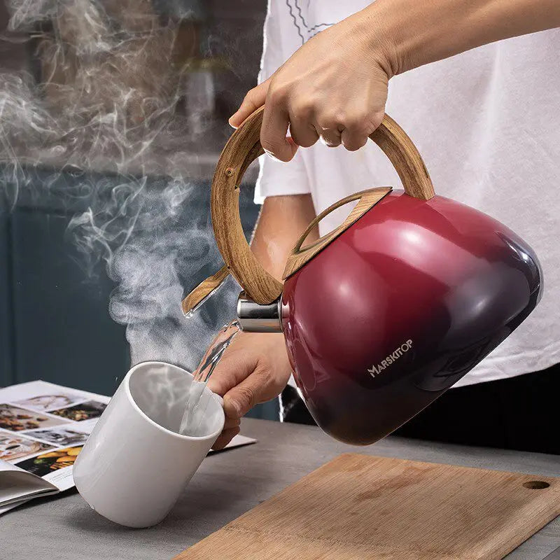 Stainless Steel Whistling Kettle Household Large Capacity Water Boiler Suitable for Gas and Induction Cooker Oasis Select