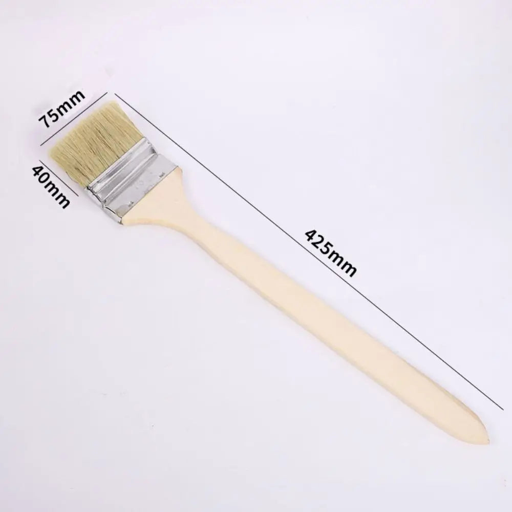 Long Handle Elbow Marine Paint Brush Solid Wood Handle Mixed Pig Mane Hair Elbow Paint Brush Cleaning Tool Wall Painting Oasis Select style 5