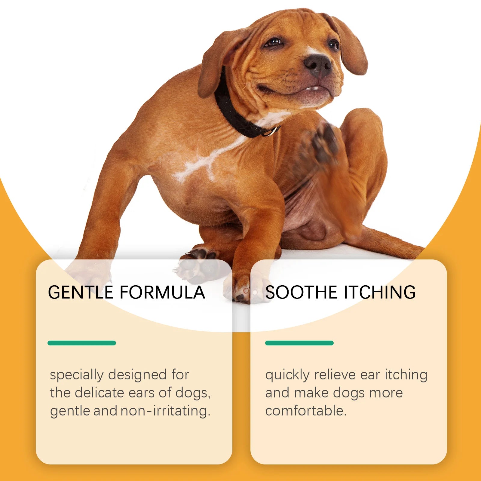 Dog Ear Care Drops Relieve Itching Dandruff Reduce Odor Anti-Fungals Earwax Remover No Irritating Pet Ear Cleaner Liquid 60ml Oasis Select