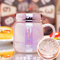 Cup creative personality trend Mug lovely ceramic water cup girl lovers office mug with cover coffee mug Oasis Select 420ml Pink