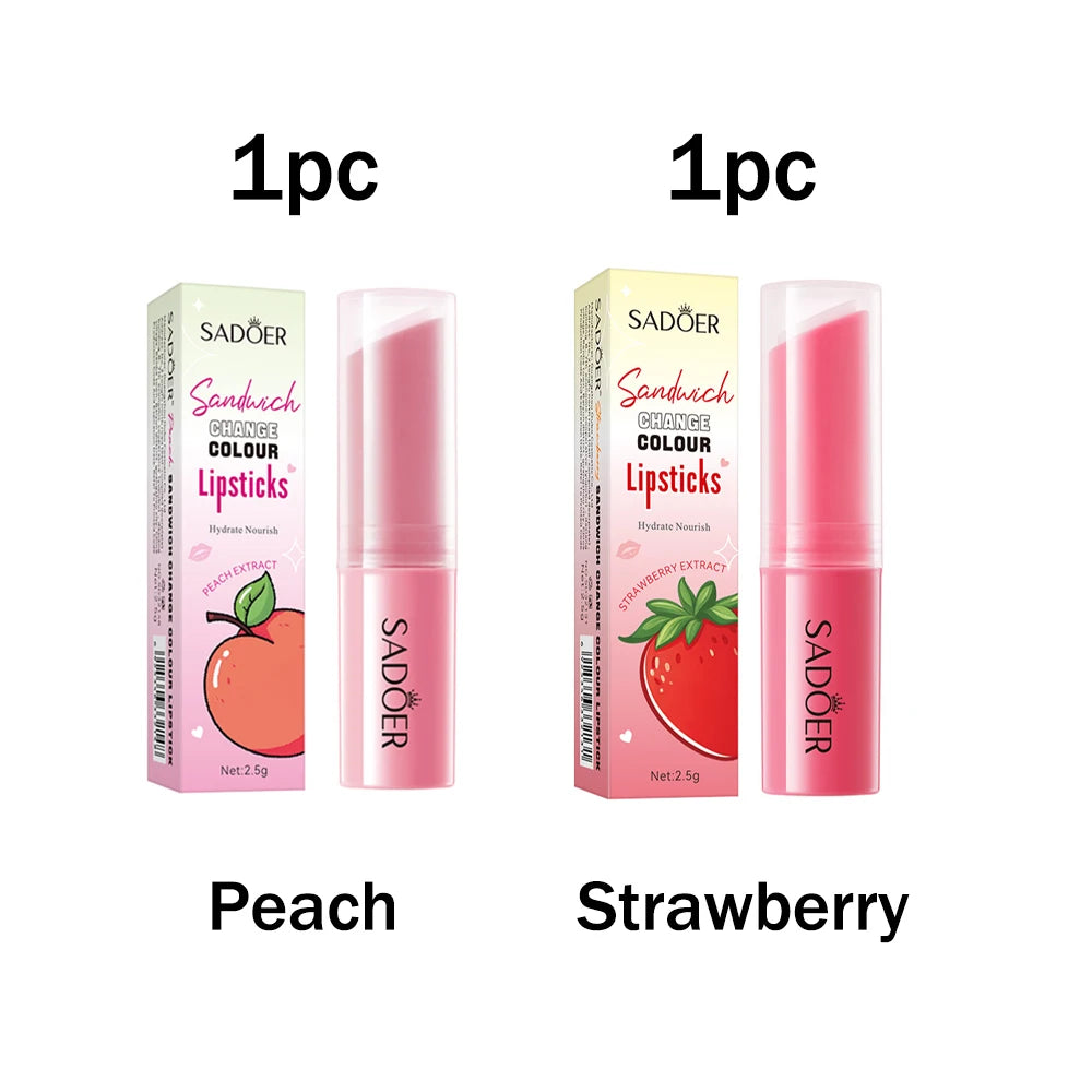 Honey peach sandwich warm changing water lipstick moisturizing warm changing lipstick 2.5g Oasis Select Peach Strawberry 2.5g