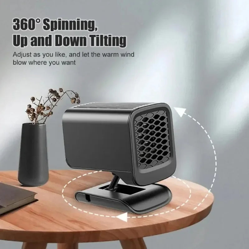 12V 2 in 1 Car Heater Fan Electric Cooling Heating Windshield Defogging Demister Heater Air Purification Anti Fog System Oasis Select