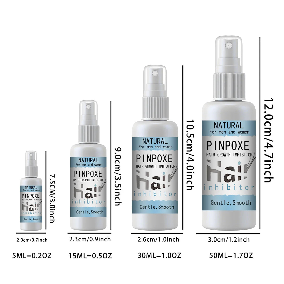 Hair Growth Removal Inhibitor Spray Beard Bikini Intimate Legs Body Armpit Painless Facial Stop Hair Depilatory Oasis Select