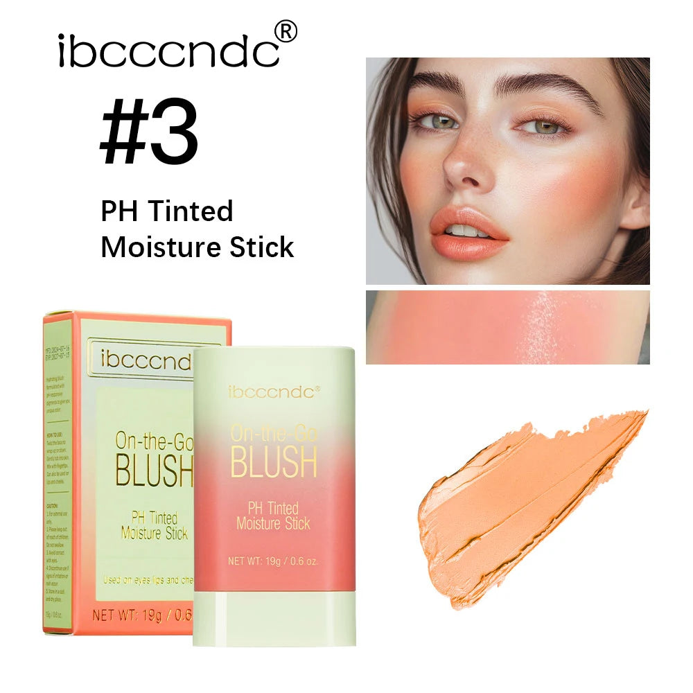 Eraser Blush Stick Tinted Moisturizing High Pigmented For Cheeks Eyes Lips Natural Finish Cream Blusher Makeup Korean Cosmetics Oasis Select 3 coral orange