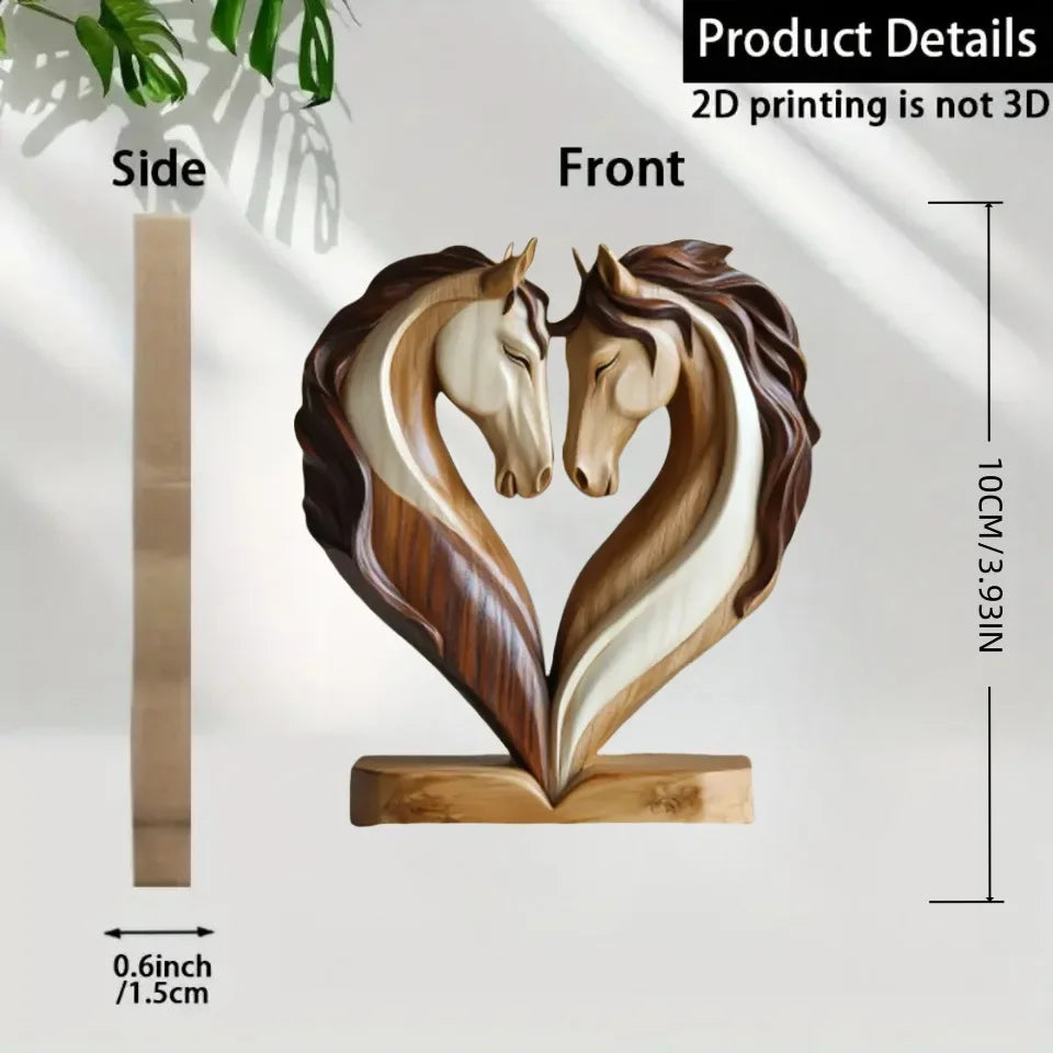 2D Flat Cat Wooden Kitten Dog Couple Sculpture Rabbit Enthusiast Gift Light and Dark Wood Grain Desktop Home Decoration New Oasis Select O