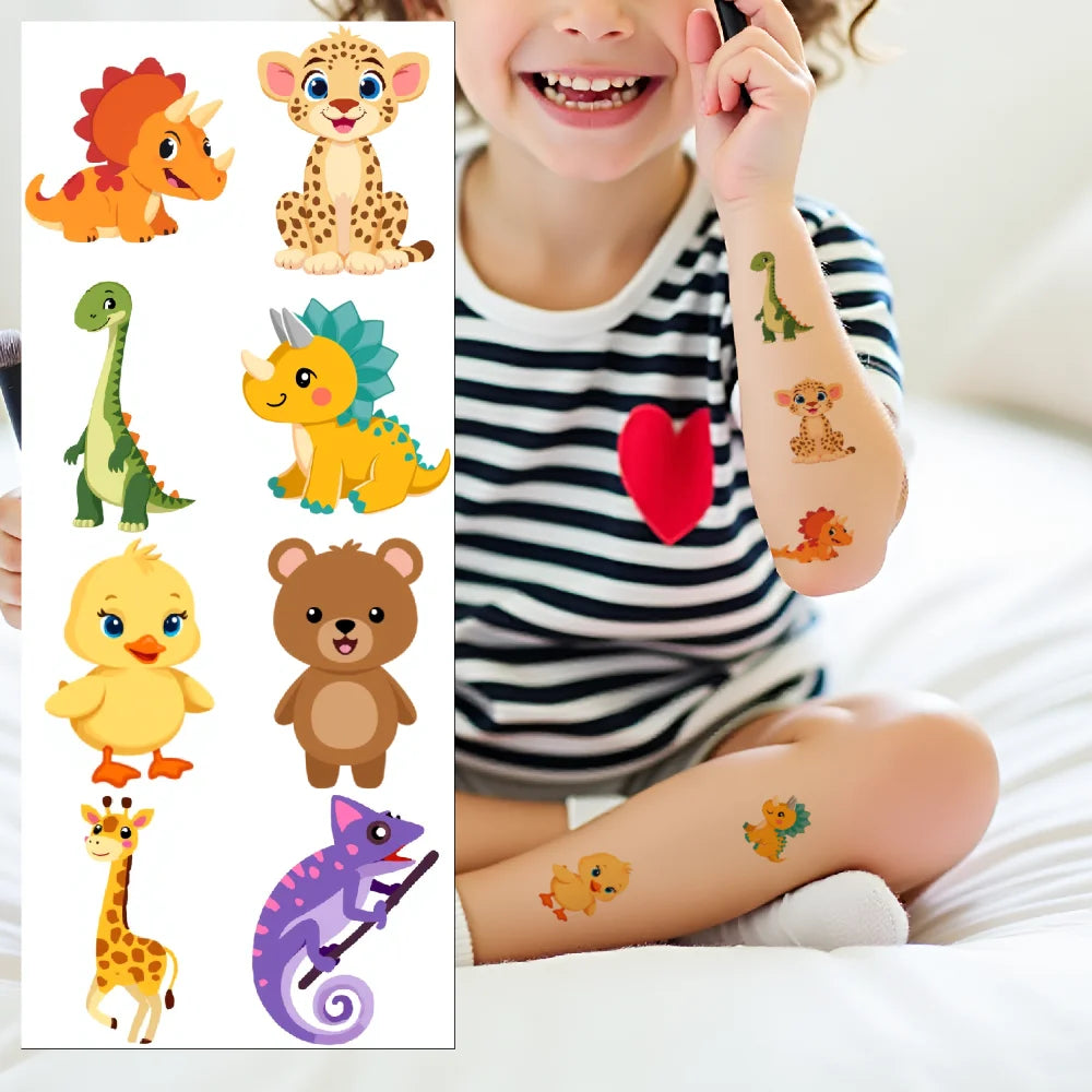 54-Pack Dinosaur Temporary Tattoos – Waterproof Kids Stickers
