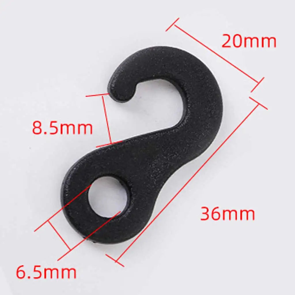 30/50/100Pcs Plastic Eye Snap Hook Clip for Outdoor Camping Tent Cover Awning Tent Rod Fasteners Oasis Select