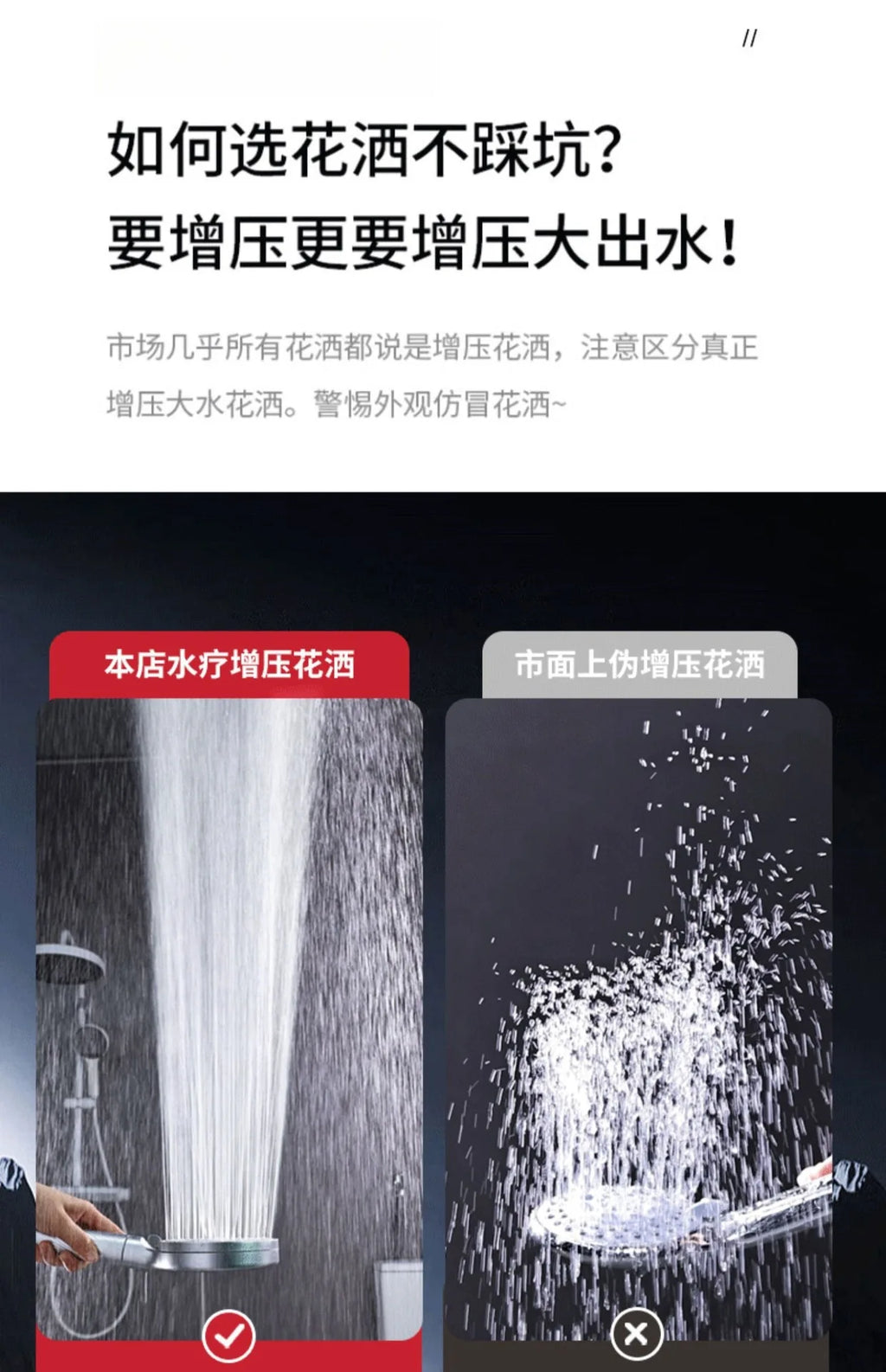 New High Pressure 13CM Shower Head Black 5 Modes Water Saving Filter Spray Nozzle Massage Rainfall Shower Bathroom Accessories Oasis Select
