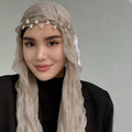 High Qulaity Solid Color Silk Scarf Shining Ruffled Edge Sunscreen shawl Soft Long Chiffon Hijab Veil Outdoor Oasis Select 11