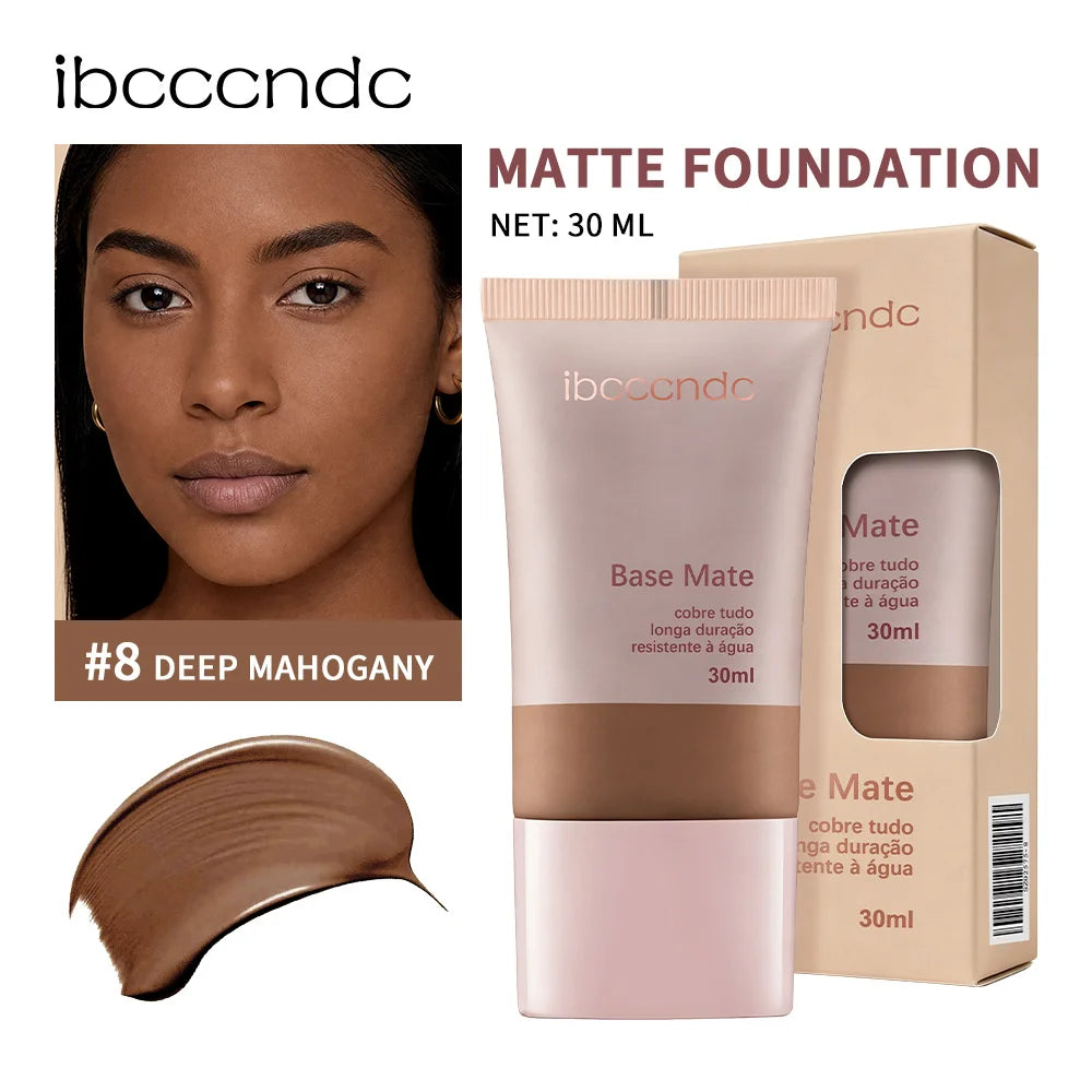 Matte Foundation Natural Coverage Smooth Skin-Friendly Deep Skin-Nourishing Long-Lasting & Waterproof Gentle Cares Foundation Oasis Select Deep Mahogany