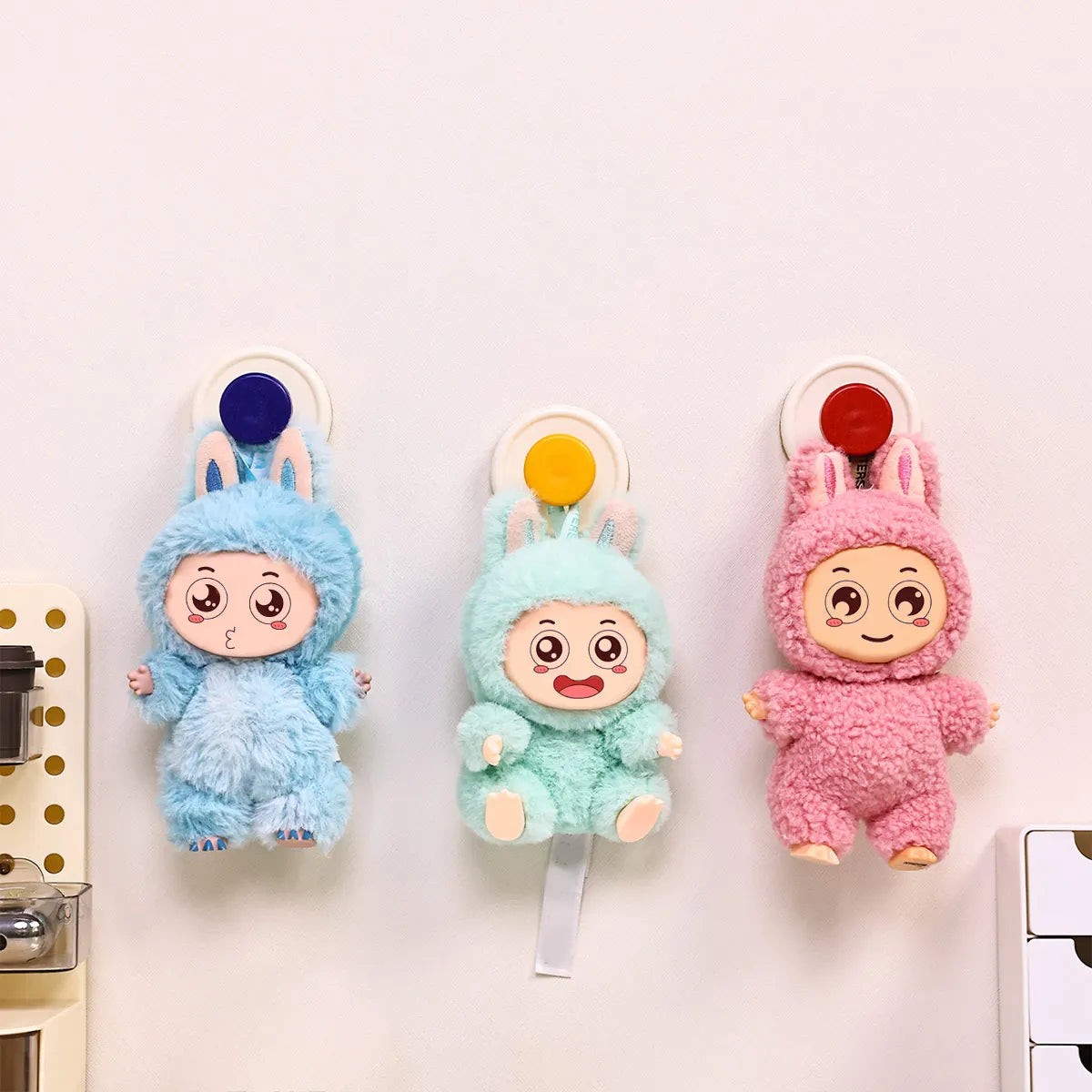 Colorful strong suction cup hook, no punching bathroom kitchen hook - movable, suitable for keys, towels, bags, dolls Oasis Select