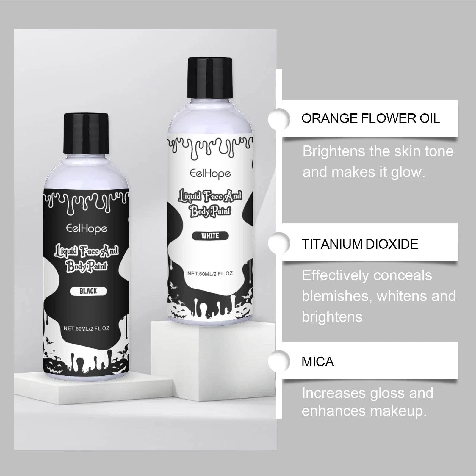 Halloween Multicolor Body Paint – Quick-Dry Clown & Costume Liquid Body Paint Liquid Oasis Select