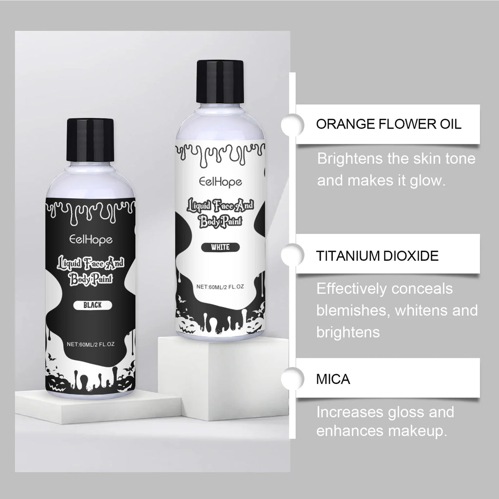 Halloween Multicolor Body Paint – Quick-Dry Clown Liquid Makeup