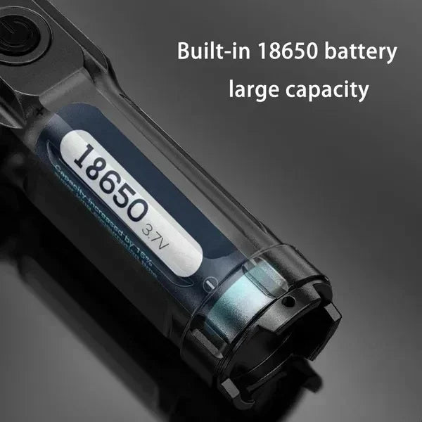 USB Rechargeable LED Zoomable Flashlight – 3 Modes, IPX-4