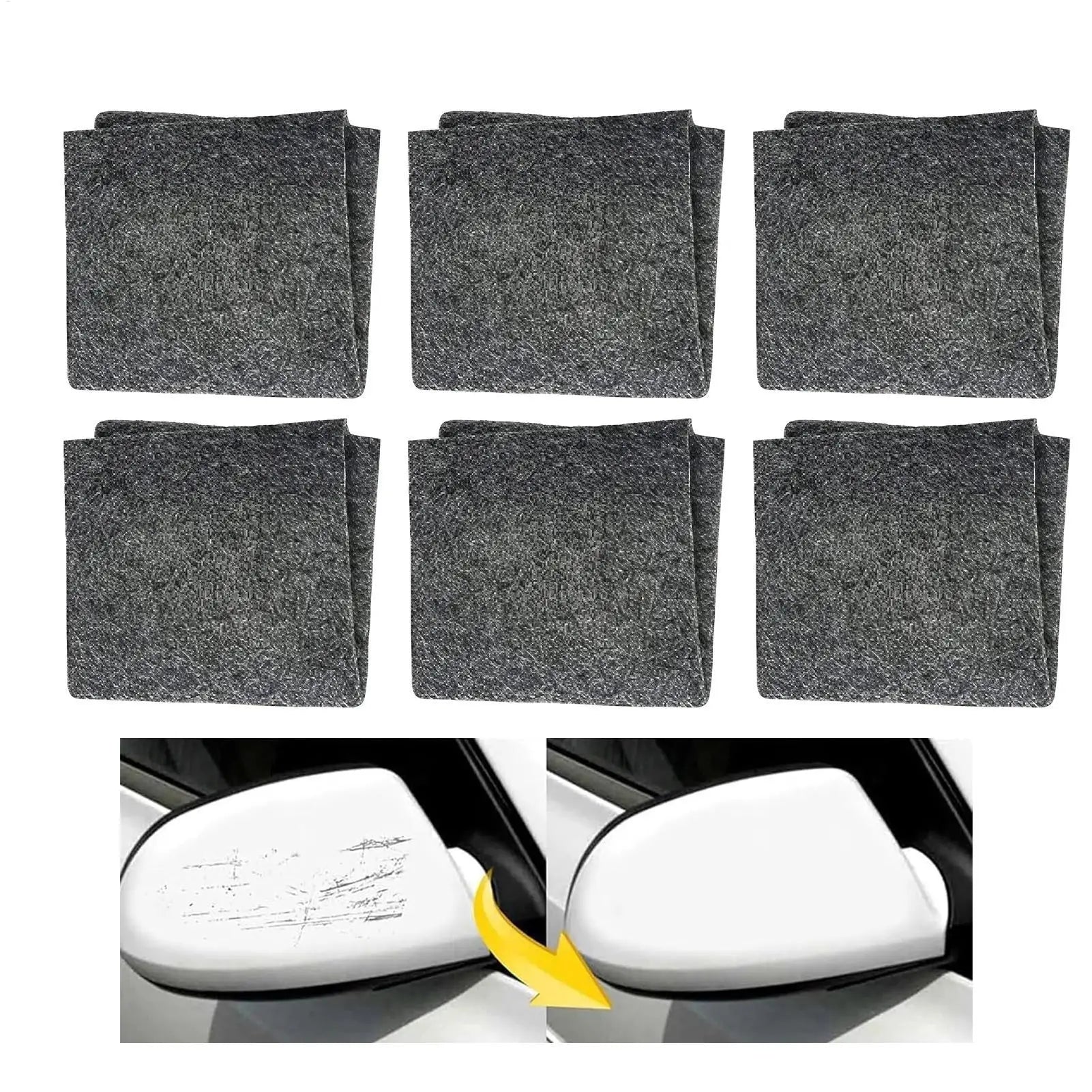 Car Scratches Remover Cloth 6Pcs Nano Car Scratch Remover Reusable Nanosparkle Cloth Restores Color Auto Scratch Remover Oasis Select