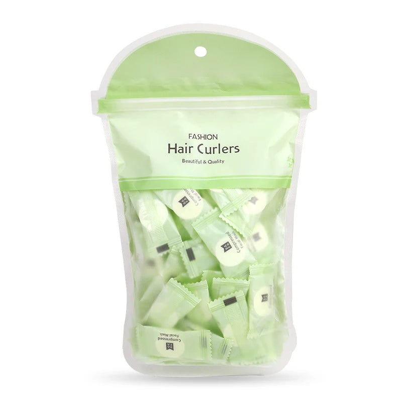 50-Pack Disposable Compressed Facial Mask Sheets | Non-Woven Compressed Face Mask Oasis Select 1 bag