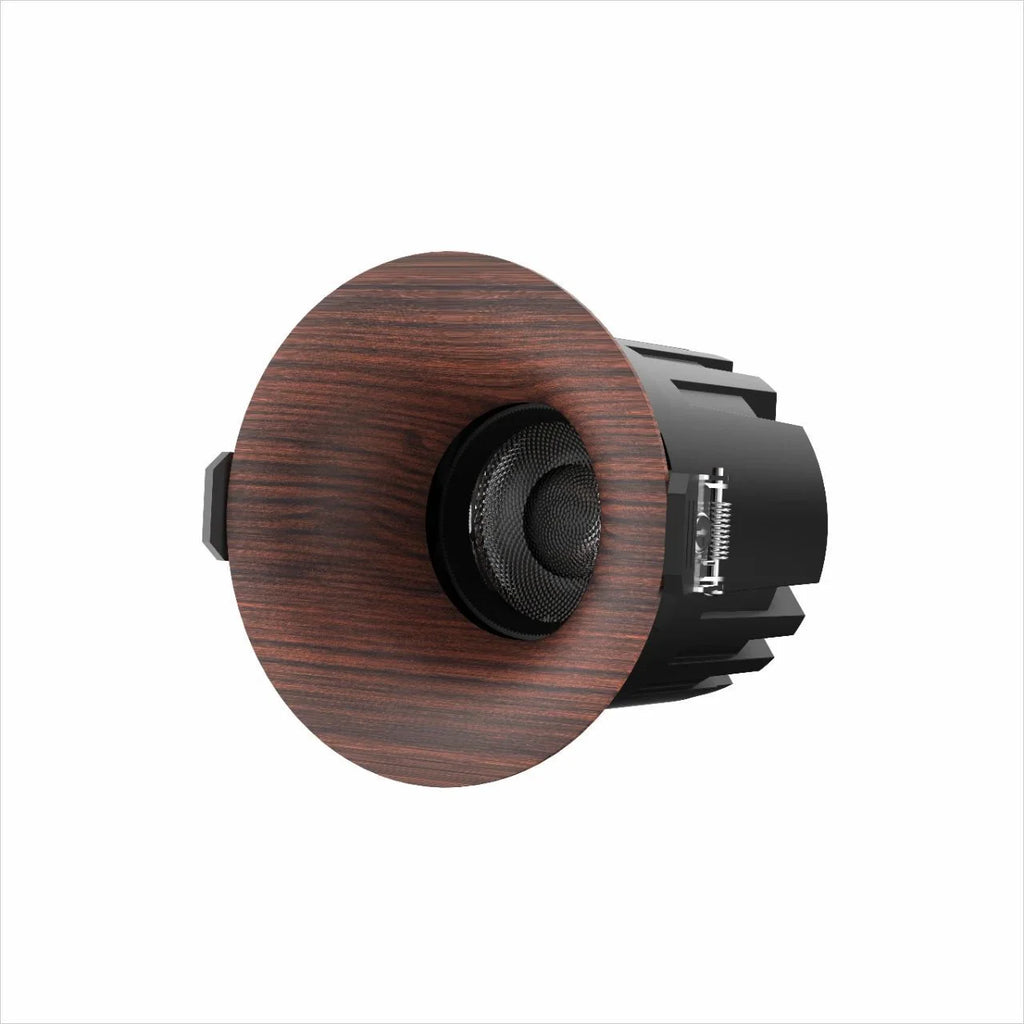 SHINEKNOT Walnut Wood Grain COB LED Recessed Spotlight | Dimmable