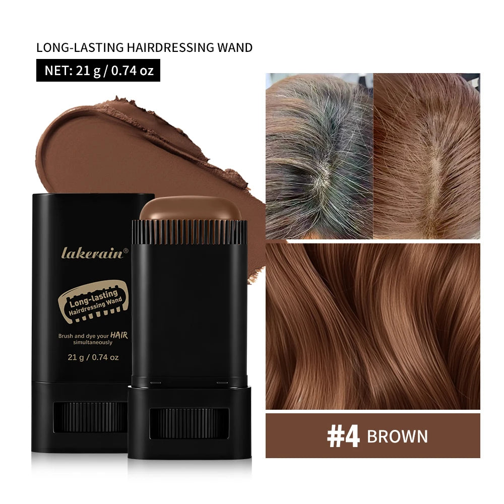 Lakerain 3-in-1 Hair Color Stick with Comb | Gray Coverage