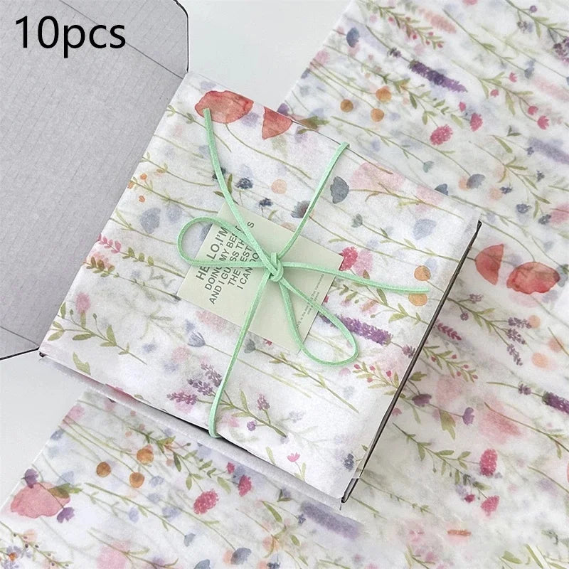 10 Pcs Floral Tissue Paper Bouquet Flower Wrapping Paper Gift Wrap Flower Art Paper For Diy Crafts Birthday Wedding Party Decor Oasis Select