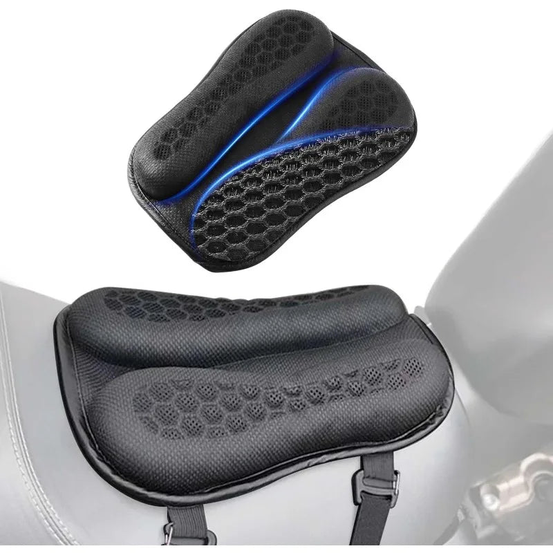 Motorcycle Seat Cushion 3D Honeycomb Anti-slip Motorcycle Gel Seat Cushion Moto Pressure Relief Ride Seat Pad Moto Accessories Oasis Select