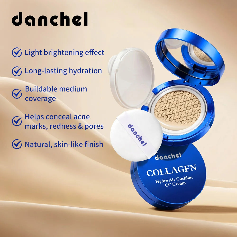 Collagen Air Cushion CC Cream Long-Lasting Hydration Conceal Acne Marks, Redness & Pores Waterproof Sweatproof Collagen CC Cream Oasis Select