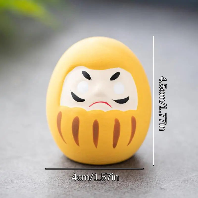 Japanese Ceramic Daruma Statue Daruma Tumbler Crafts Lucky Fortune Ornament Landscape Daruma Doll Fengshui Home Decor Gift Oasis Select