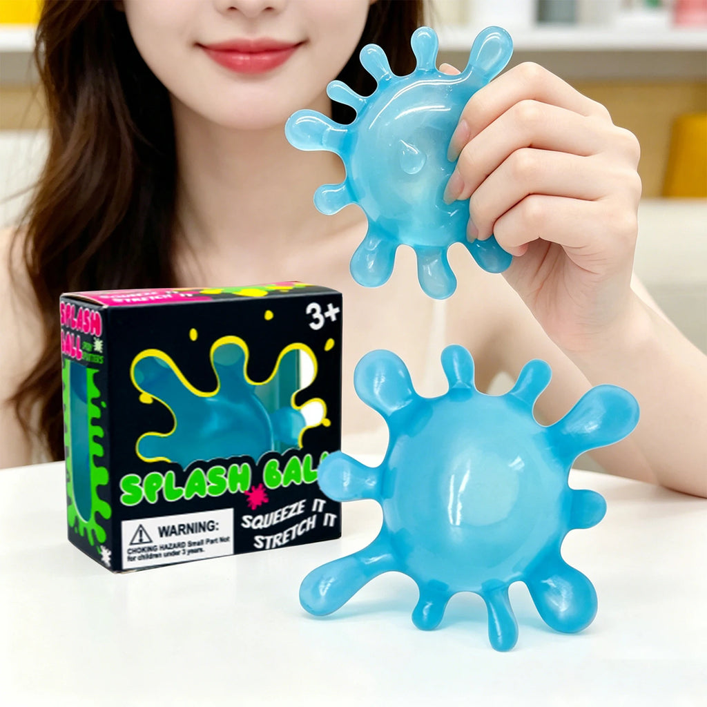 Splash Shape Stress Ball Shapeable Squeeze Toy Soft Non Sticky Anti-Stress Relieve Anxiety for Kids and Adults Gift Oasis Select