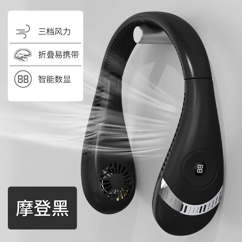 URGGU Bladeless Neck Fan 5000mAh Foldable USB Rechargeable