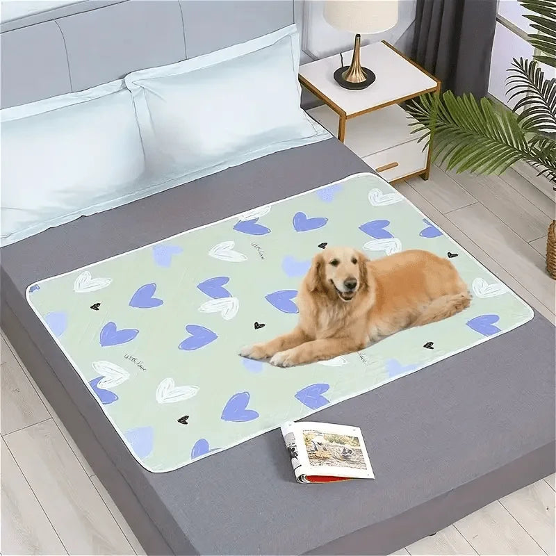 Washable & Reusable Anti-Slip Bed Protector Pad - Thick Durable Polyester Fiber Care Mat for Adults, Seniors & Pets Oasis Select