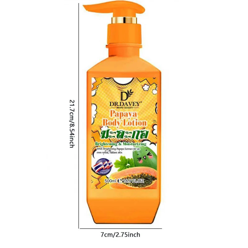 DR.DAVEY 500ml Papaya Brightening Moisturizing Body Lotion