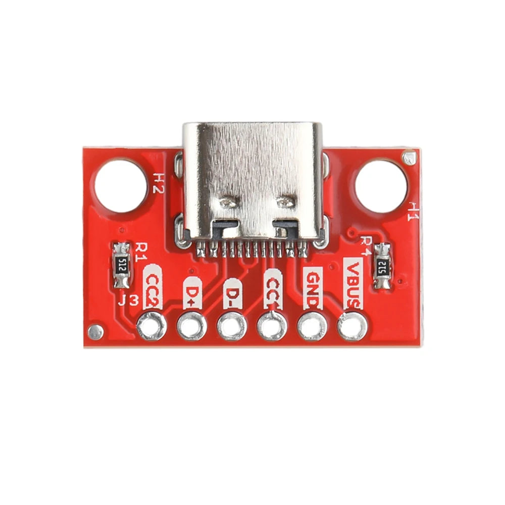 1-5PCS USB Type C Connector Board 3.1 Serial Basic Breakout Female Connector Breakout Board Red Adapter Board Oasis Select 1pcs