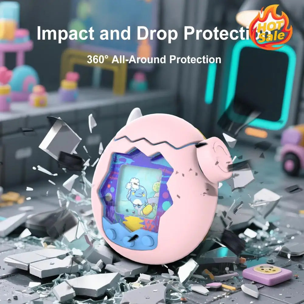Silicone Cover with Thumb Grips & Lanyard Soft Silicone Case Silicone Full Cover Case for Tamagotchi Paradise Game Accessories Oasis Select
