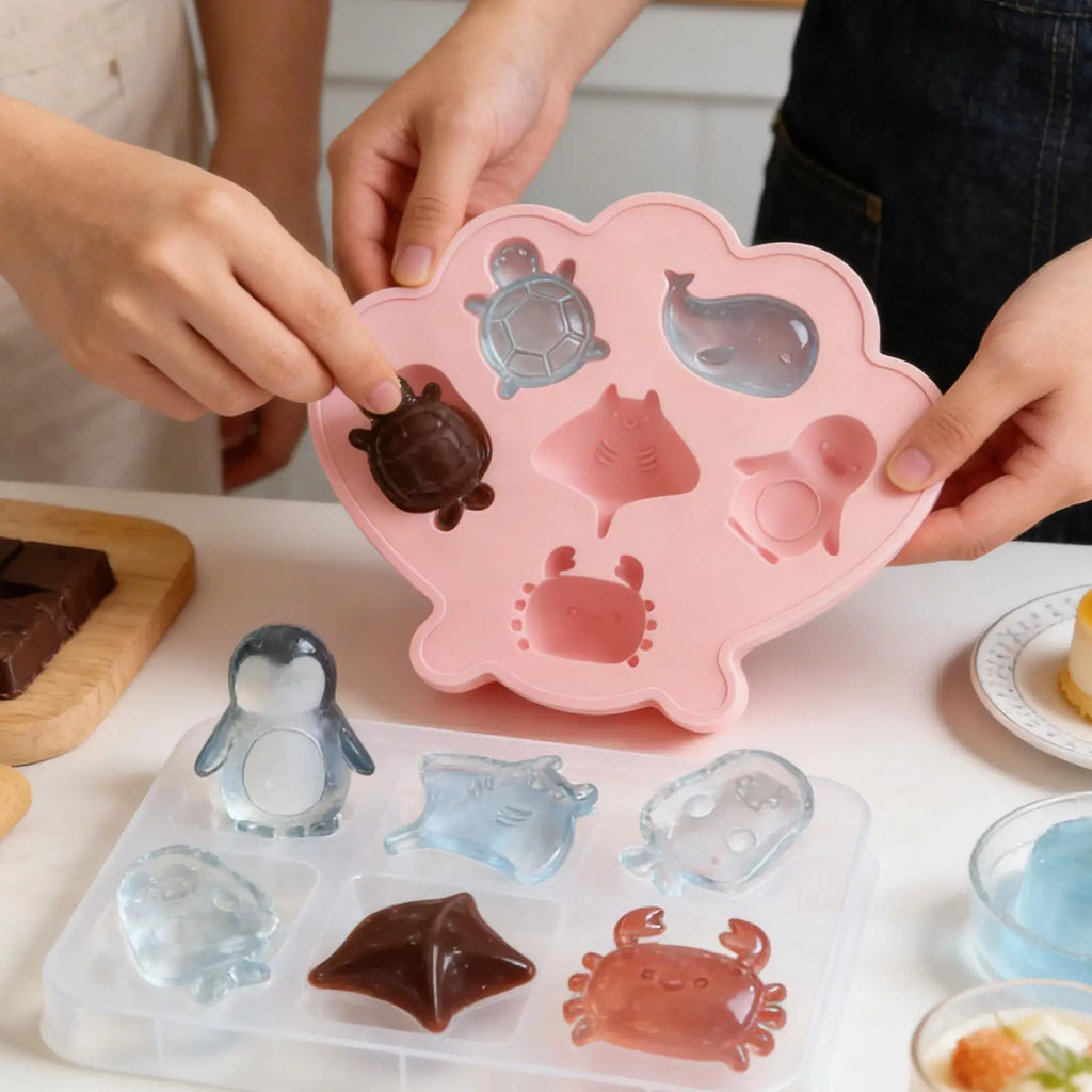 Sea Creature Ice Mold Marine Life Chocolate Mold Reusable Ice Tray Easy Release Silicone Chocolate Mold with Marine Life Shapes Oasis Select