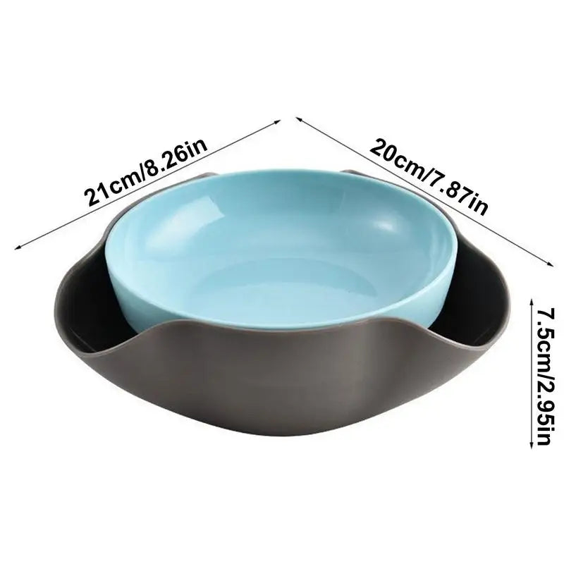 Snack Bowls Double Layer Serving Bowls Pistachios Bowl with Shell Storage Round Snacks Dish for Pistachios Cherries Popcorn Oasis Select