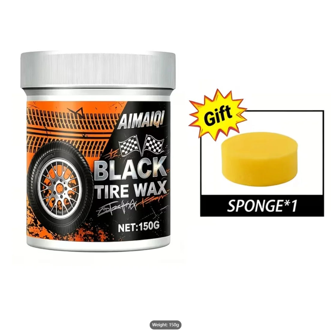 Tire Protection Wax – UV Shield, Anti-Crack Black Coating Tire Care Wax Oasis Select 150g