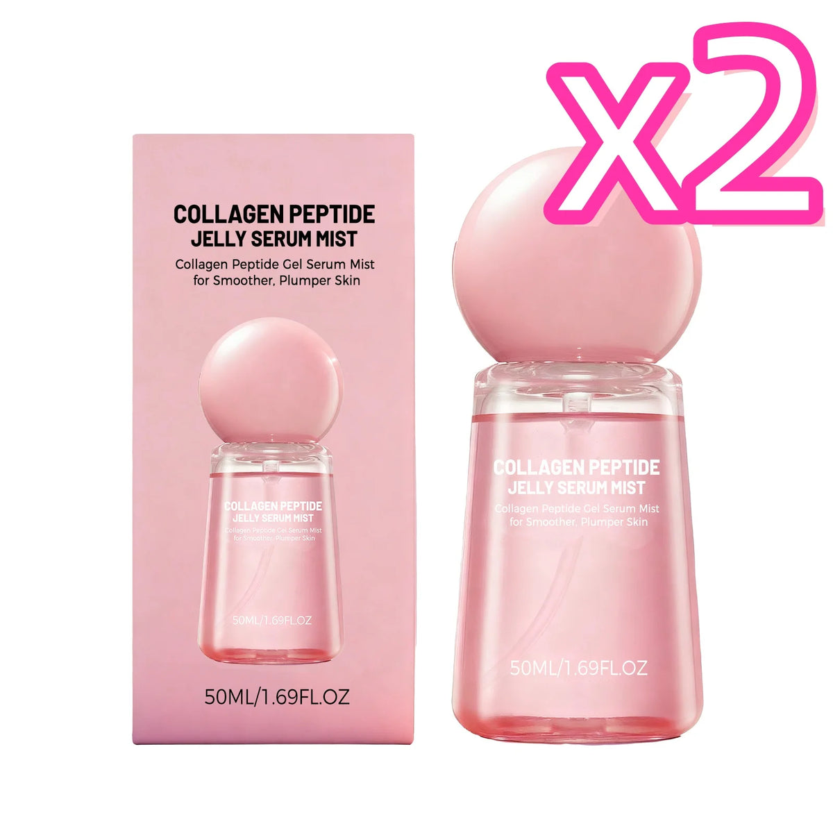 Collagen Peptides Jelly Serum Mist | Hydrating Face Spray 50ml Face Serum Mist Oasis Select 50ml Boxed x 2
