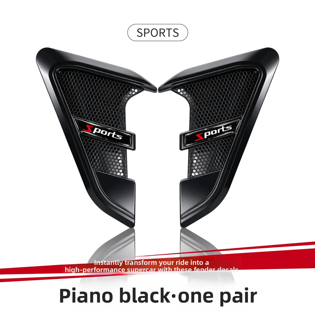 2pcs Car Fender Air Vent Wing Stickers – TPU Sport Decals