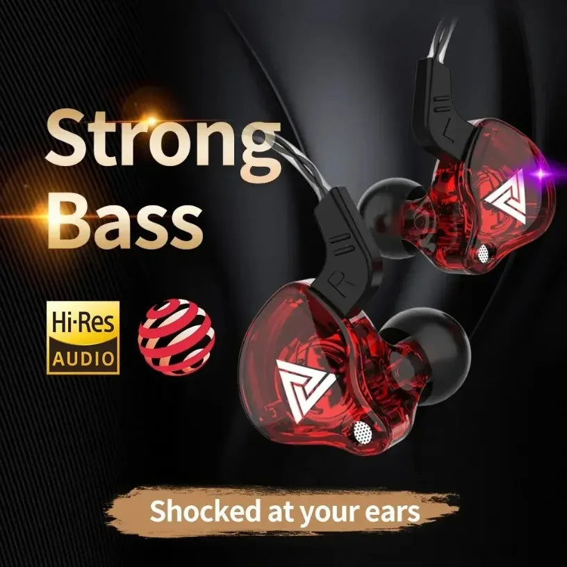 New Sport Headset with Microphone 3.5mm Wired Headphones QKZ AK6 In Ear Earphone for iPhone In Ear Mic Stereo Race Headset Oasis Select