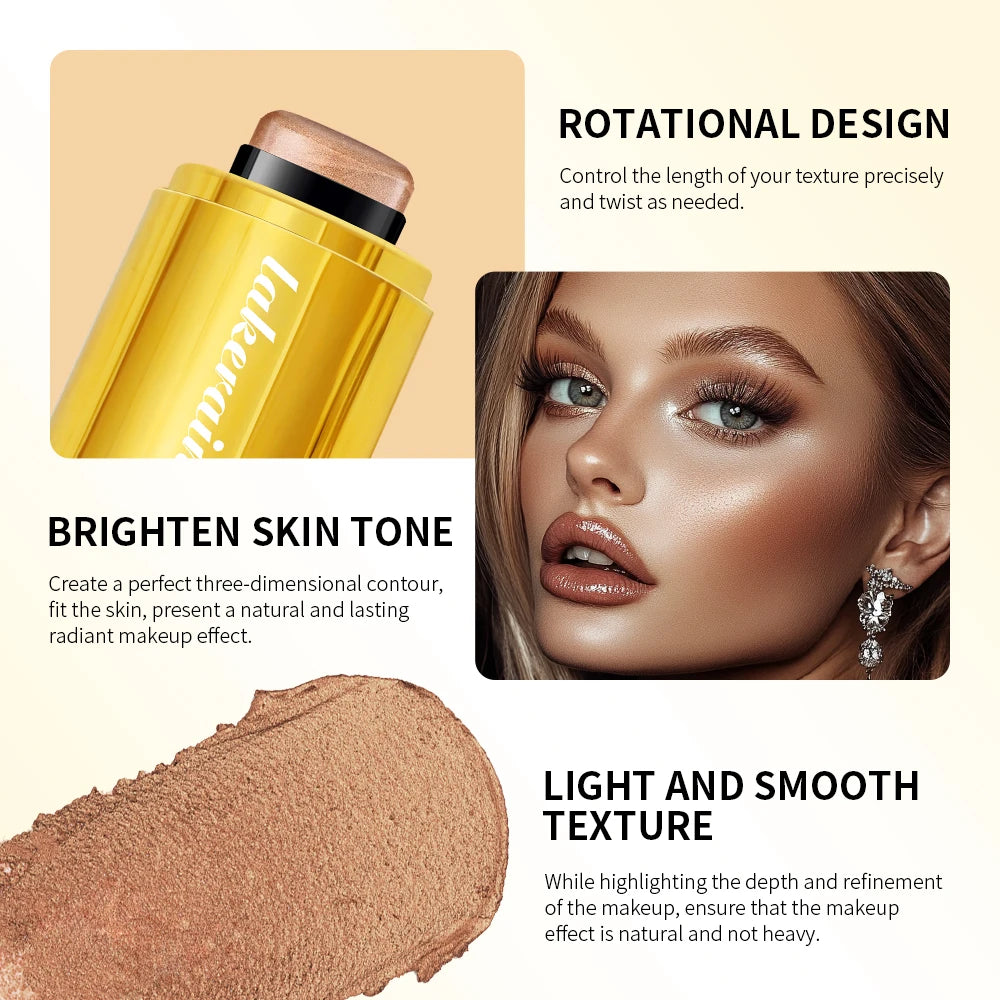 4Colors Highlighter Stick Brightening Skin Tone Contouring Natural Stereo Concealer Blush Multi-Purpose Stick Oasis Select