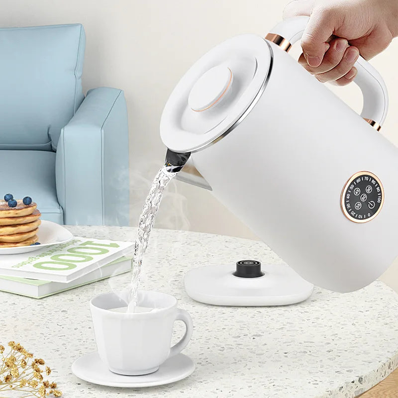 Smart Insulated Electric Kettle – Auto-Off & Keep Warm 110V