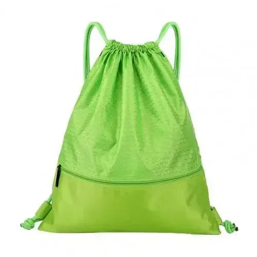 Sport 5 Color Drawstring Pocket Simple Backpack Men's and Women's Fitness Backpack Lightweight Basketball Bag Oxford Zipper Bags Oasis Select Green
