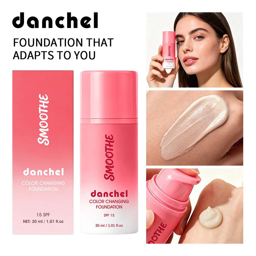 Color Changing Foundation Deep Moisturizing SPF15 Sun Protection Medium Coverage Smart Match Skin Color Natural Look Foundation Oasis Select