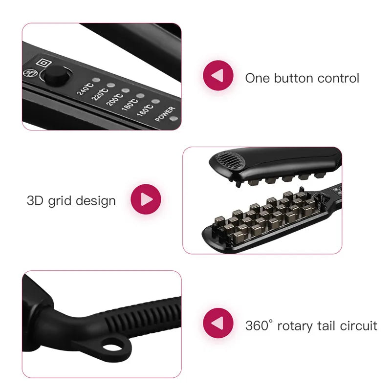 2-in-1 Negative Ion Hair Straightener & Curling Iron | Ceramic