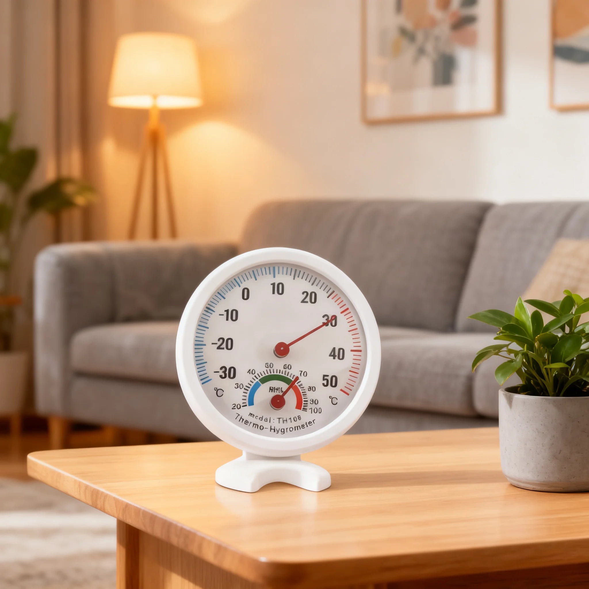 Mini Bell Analog Thermometer & Hygrometer | -30°C to 50°C Thermometer Hygrometer Oasis Select