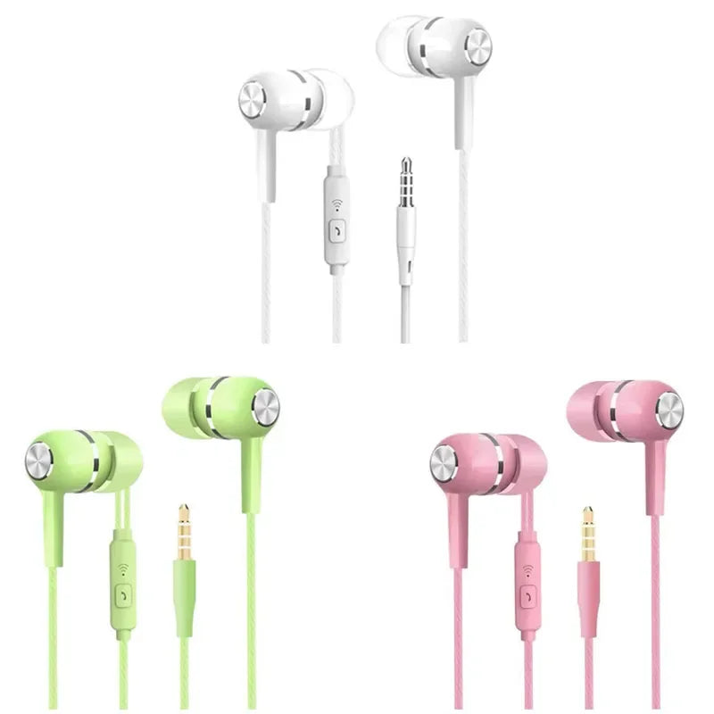 Wired Stereo Headset with Mic volume control Music Earphones Headphones Sport Earbuds with Bass Phone Earphones 3.5mm Oasis Select Blend 3pcs 1.2m