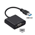 USB 3.0 to VGA converter Video Display Adapter 1080P Multi-Display Converter Video Cable for Projector Laptop Monitor PC TV Oasis Select Black