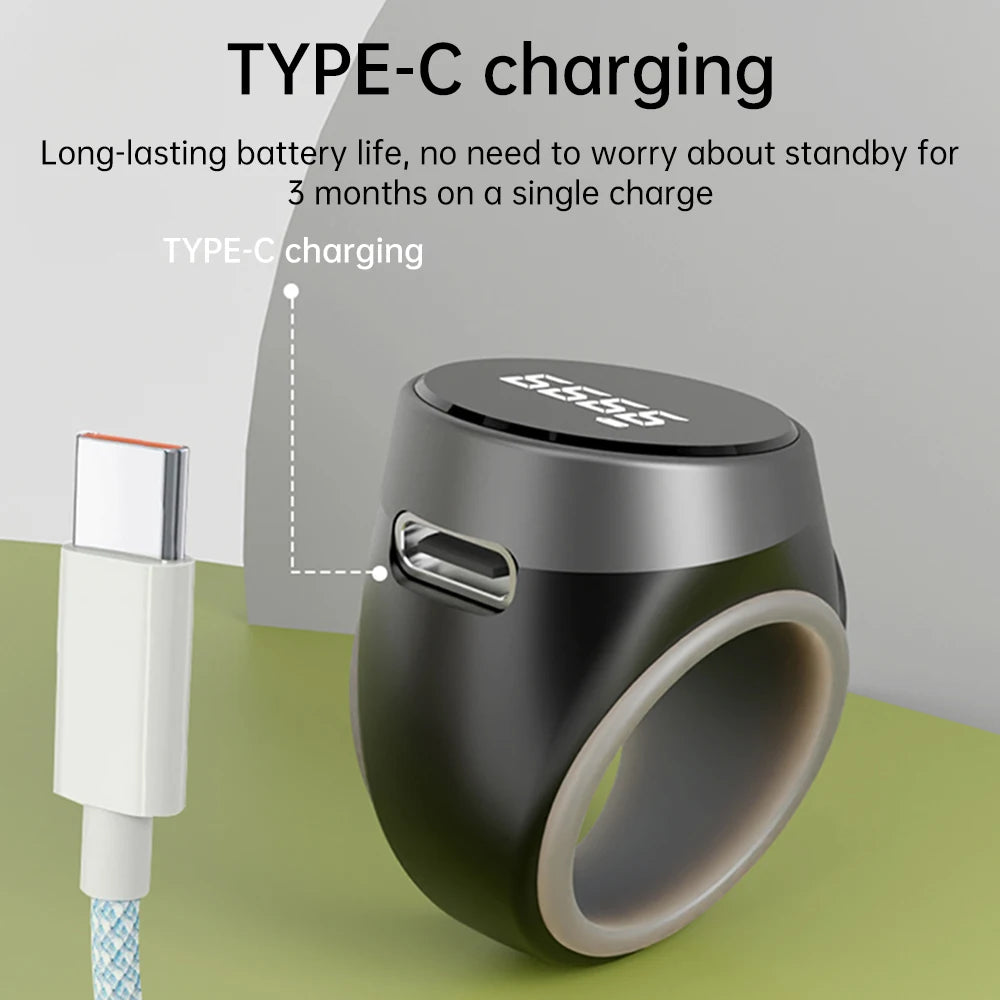 Smart Rechargeable Digital Counter Electronic Type-c Finger Counter Button 18/20/22mm Finger Ring Prayer Time Oasis Select